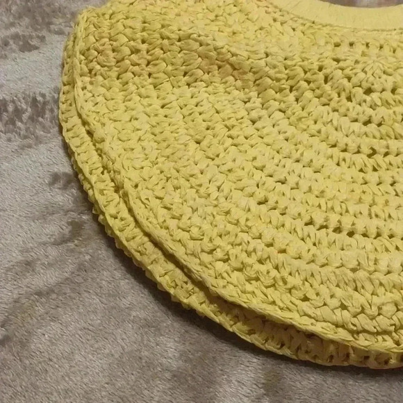 NWT IMO Vegan Natural Crochet Handbag Butter Yellow - Picture 2 of 6